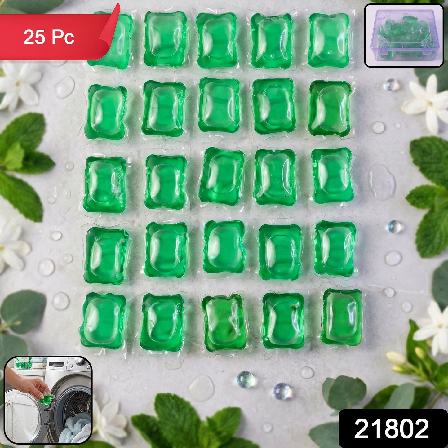 Washing Detergent Pods 25 Pc Plant-Based Laundry Pods