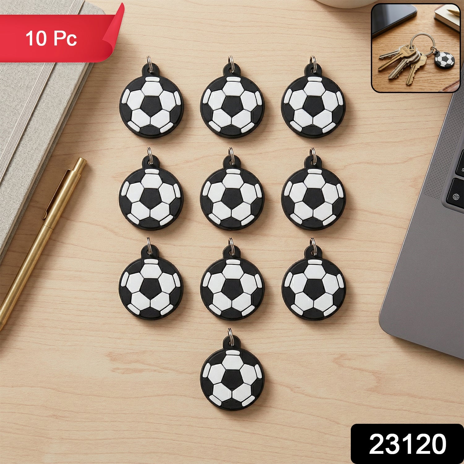 sports football keyring set
