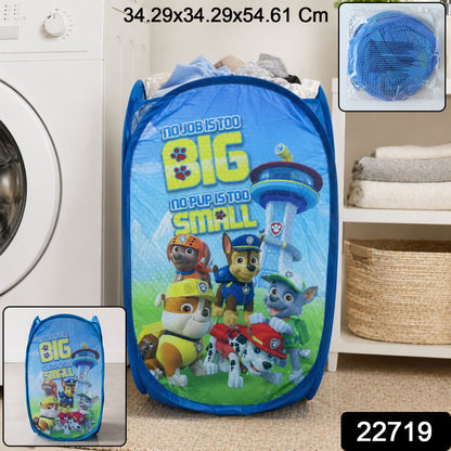 fabric mesh laundry basket blue