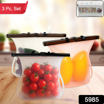 silicone food storage pouch set
