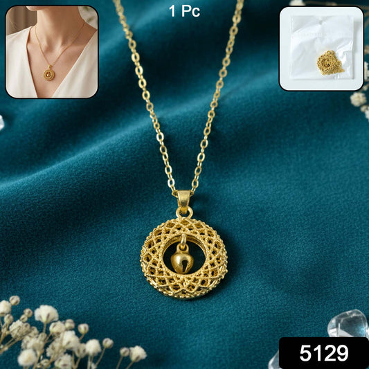 Stylish Fancy Golden Necklace with Intricate Design (1 Pc)