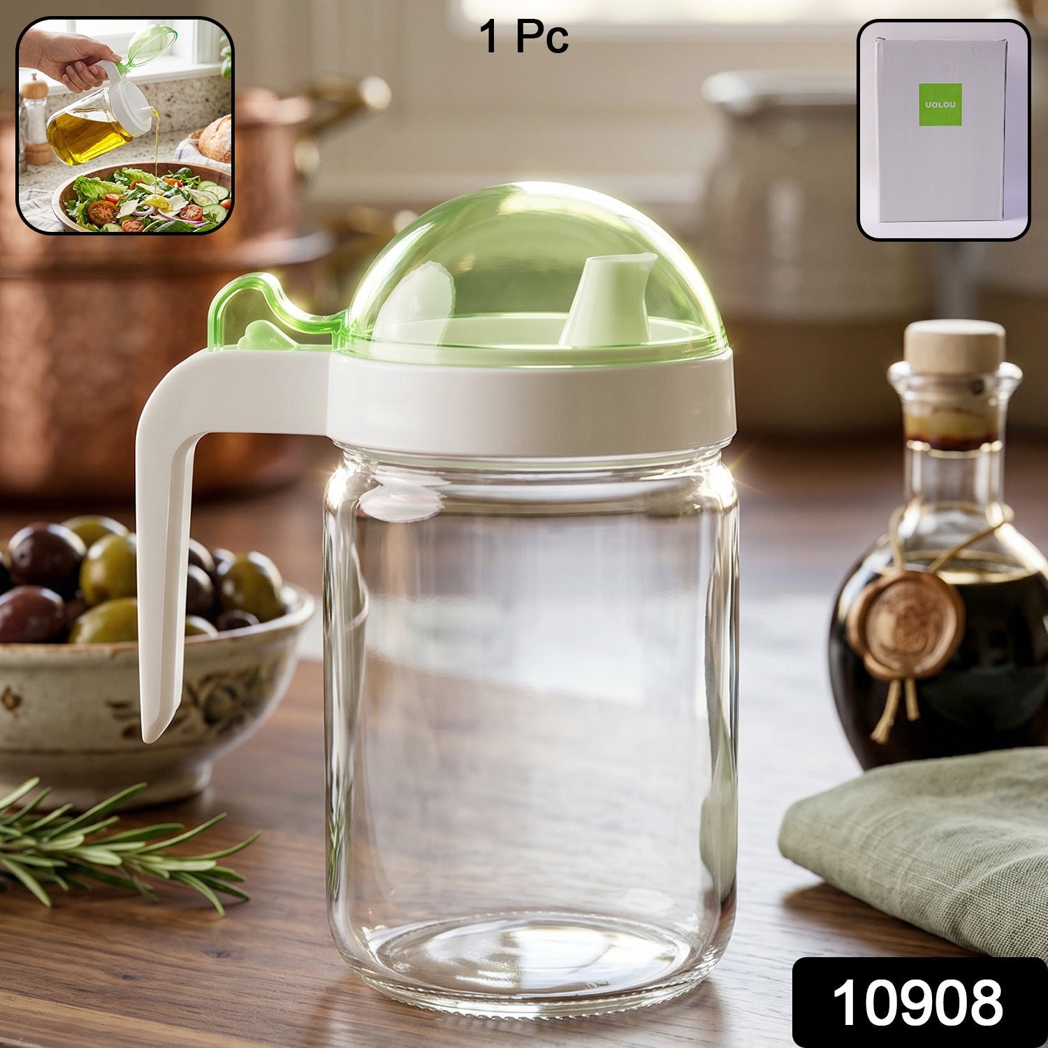 glass oil bottle 580ml