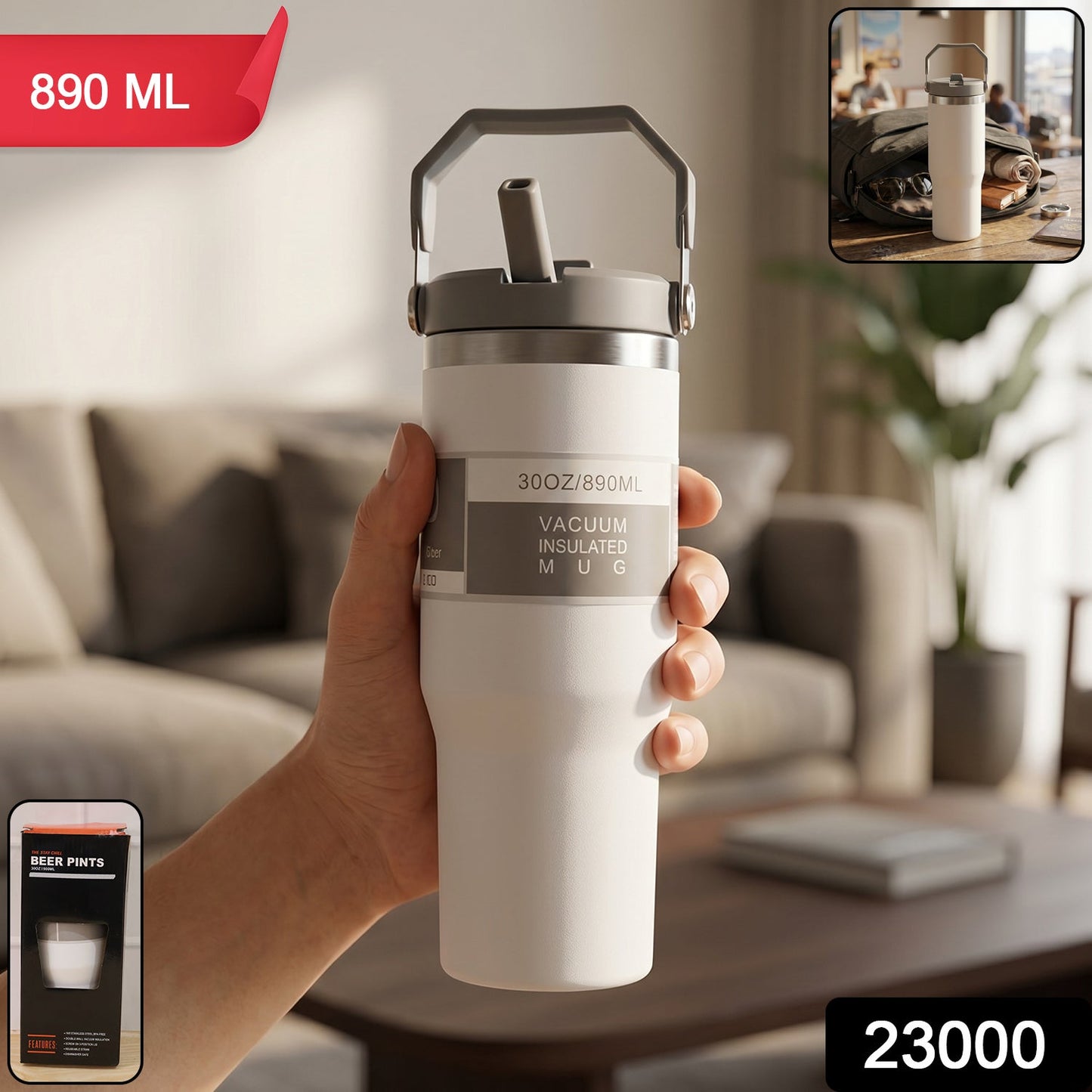 stainless steel coffee mug