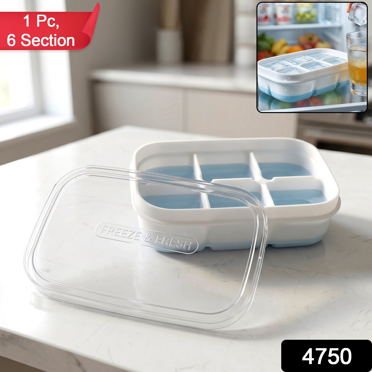 6 cavity ice tray