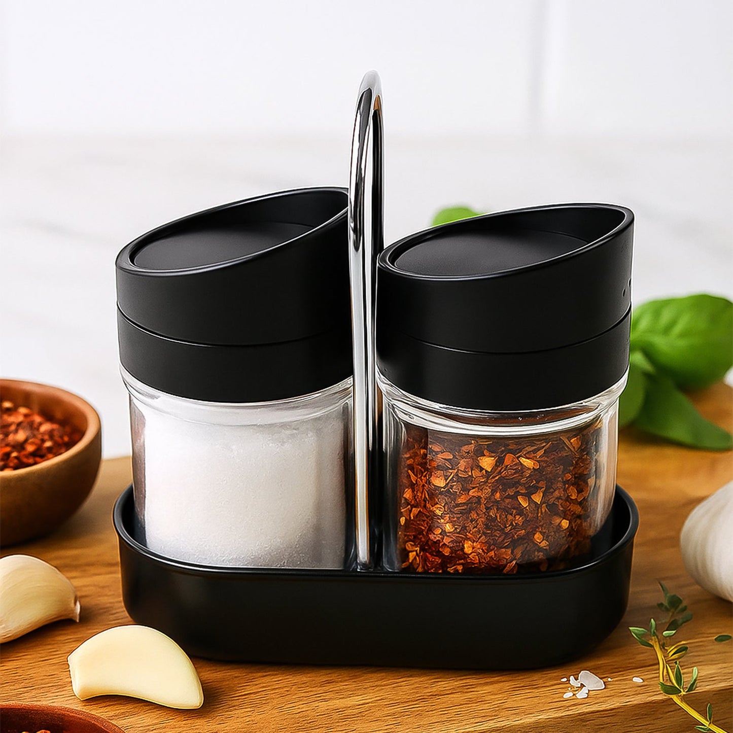 Plastic Jar Set with Stand