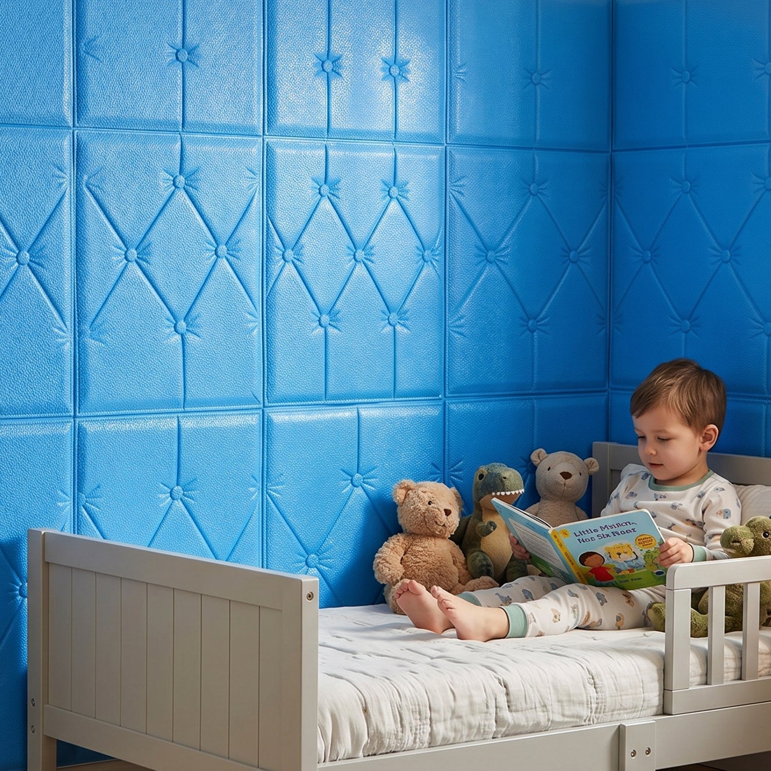 3d foam wall sticker blue design